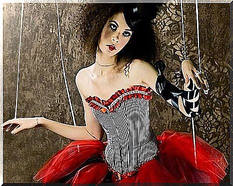 Woman as a puppet