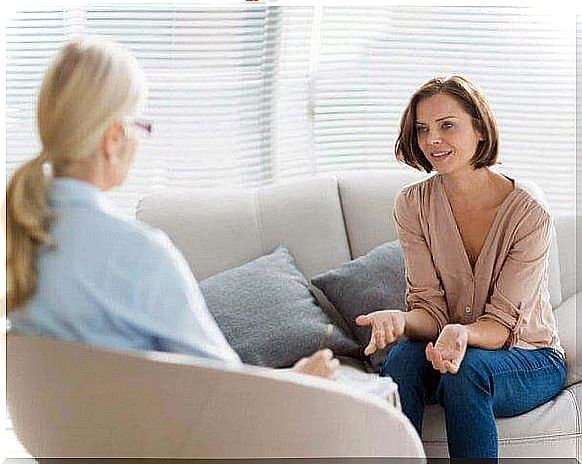 Woman during a therapy session