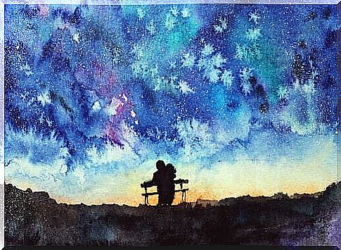 Couple sitting on a bench