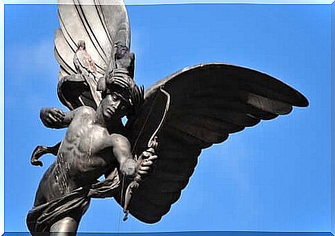 Cupid is the son of the Roman goddess Venus. 