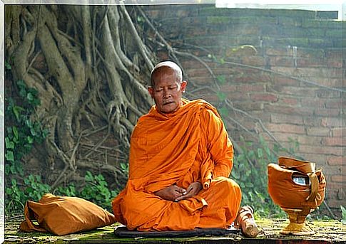 The Tibetan monks - meditating monk