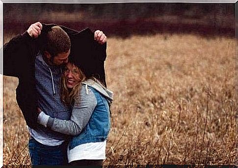 Couple in a wheat field